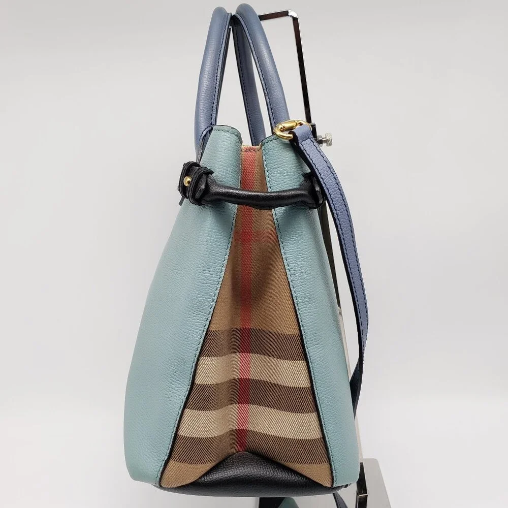 Authentic Burberry Banner Leather Satchel Bag 250-022026 - Picture 5 of 16